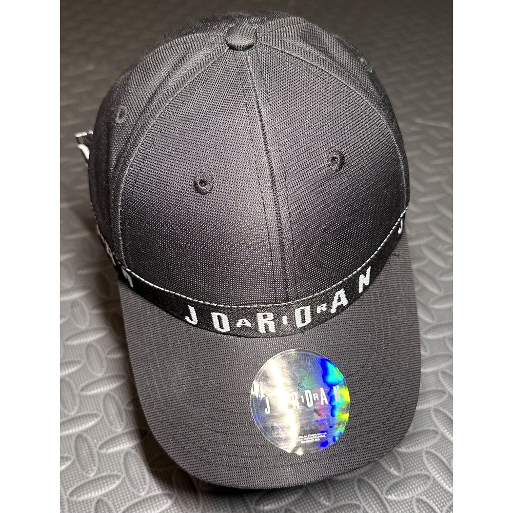Air Jordan Taping Black logo strap Adjustable One Size Youth Boys urban vibe Cap